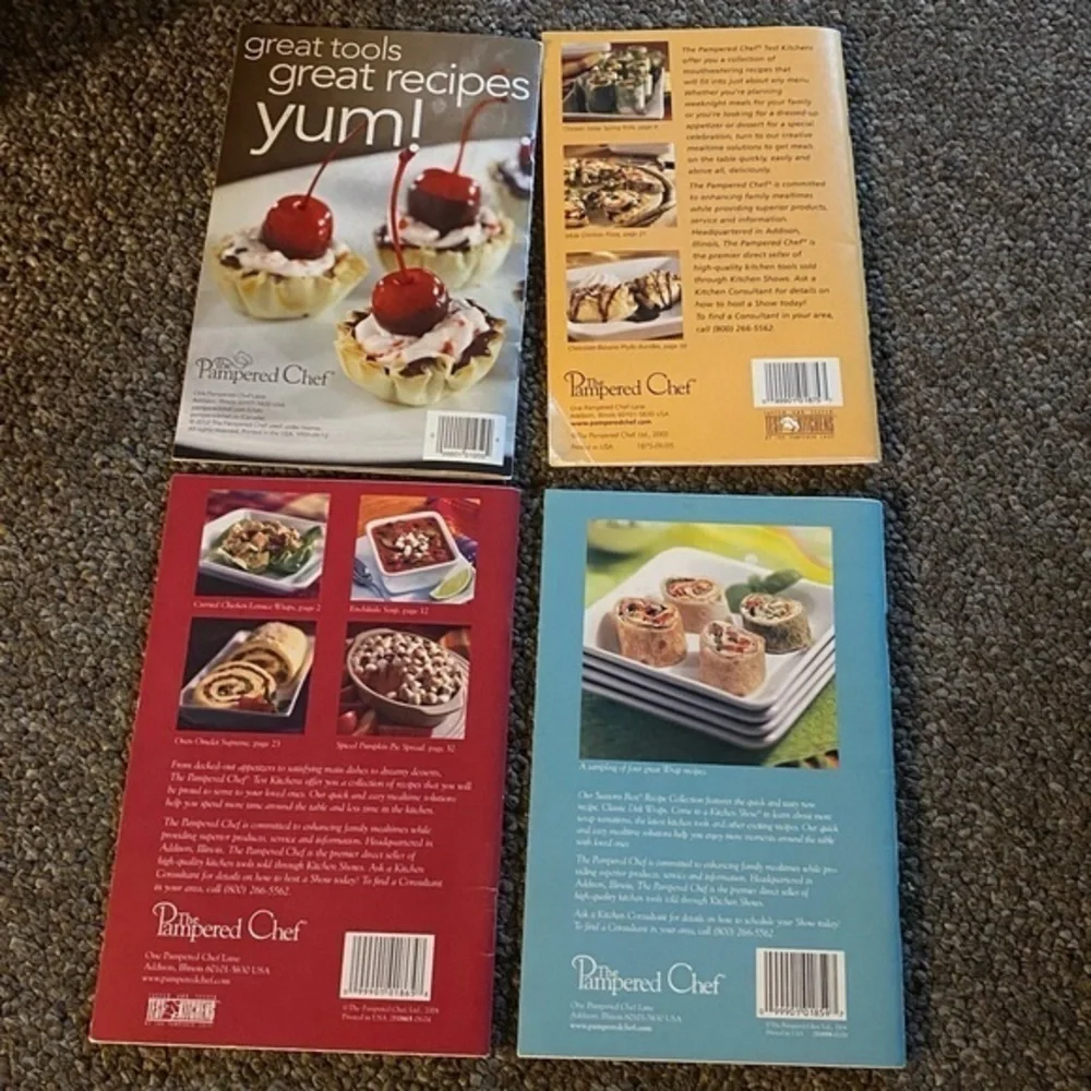 Pampered Chef‎ Seasons Best Recipe Collection Books 4 Total